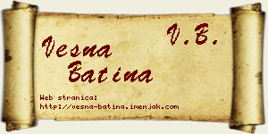 Vesna Batina vizit kartica